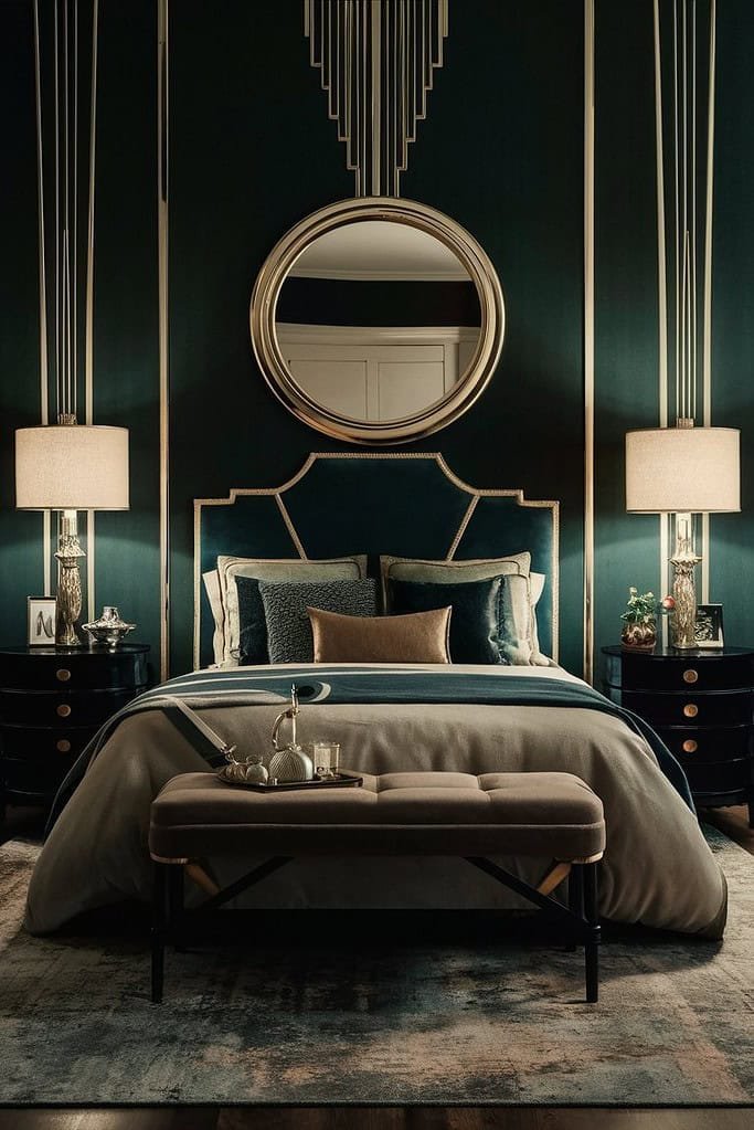 Vintage Bedroom Design Art Deco Glamour