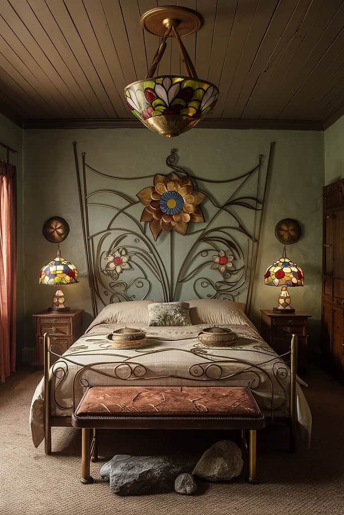 Vintage Bedroom Design Ideas Art Nouveau Sophistication