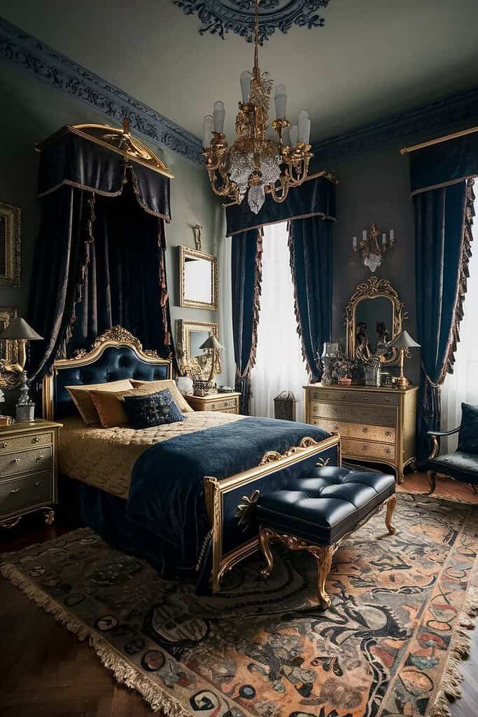 Vintage Bedroom Design Ideas Baroque Grandeur