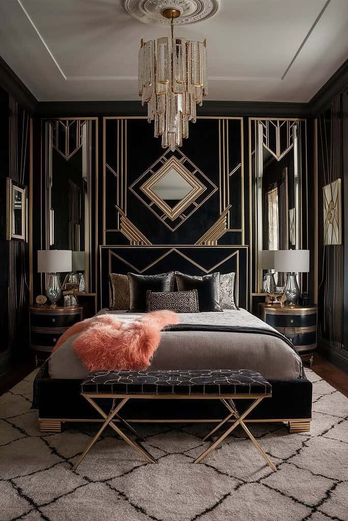 Vintage Bedroom Design Ideas Gatsby-Inspired Luxury
