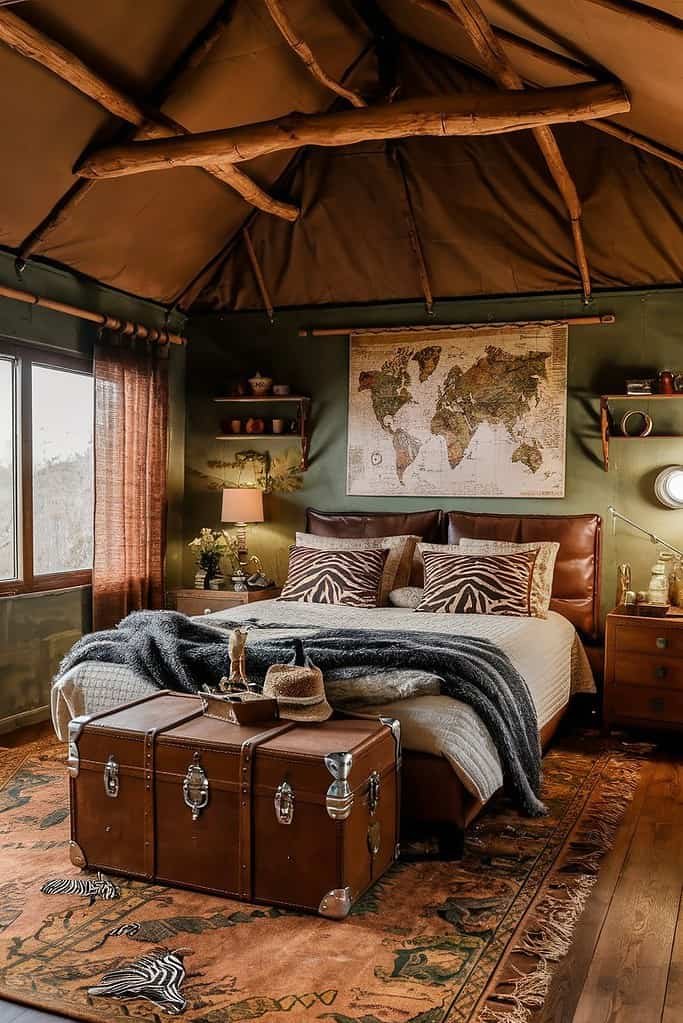 Vintage Bedroom Design Ideas Safari Adventure Ambiance