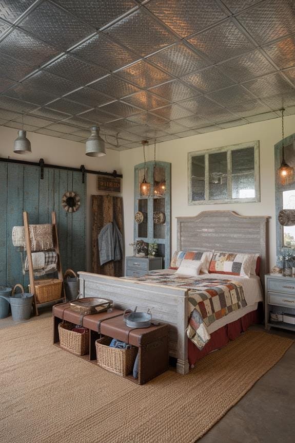 antique metal ceiling decor