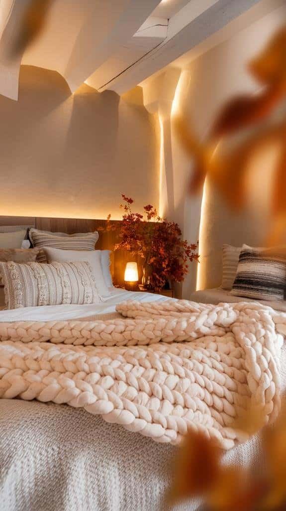 artfully draped chunky blanket