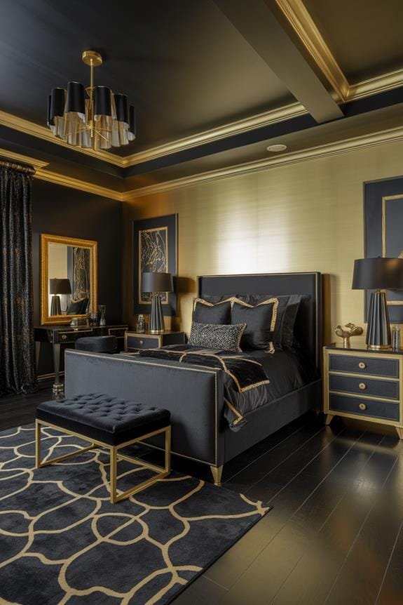 elegant black gold vanity