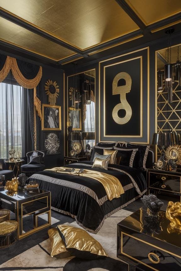elegant gold abstract artwork