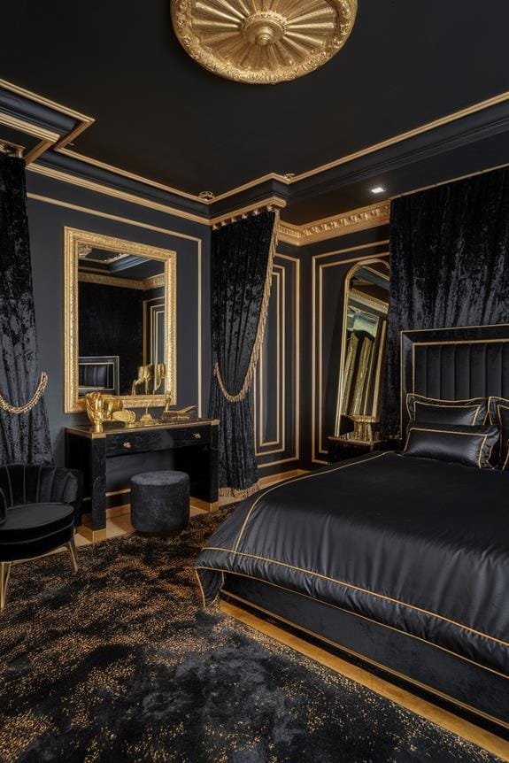 elegant gold trimmed silk bedding