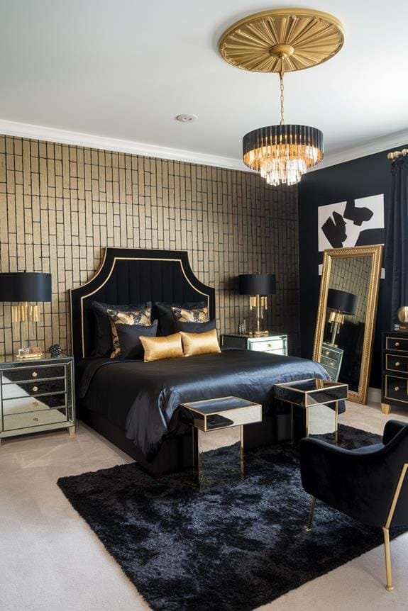 elegant metallic wall design