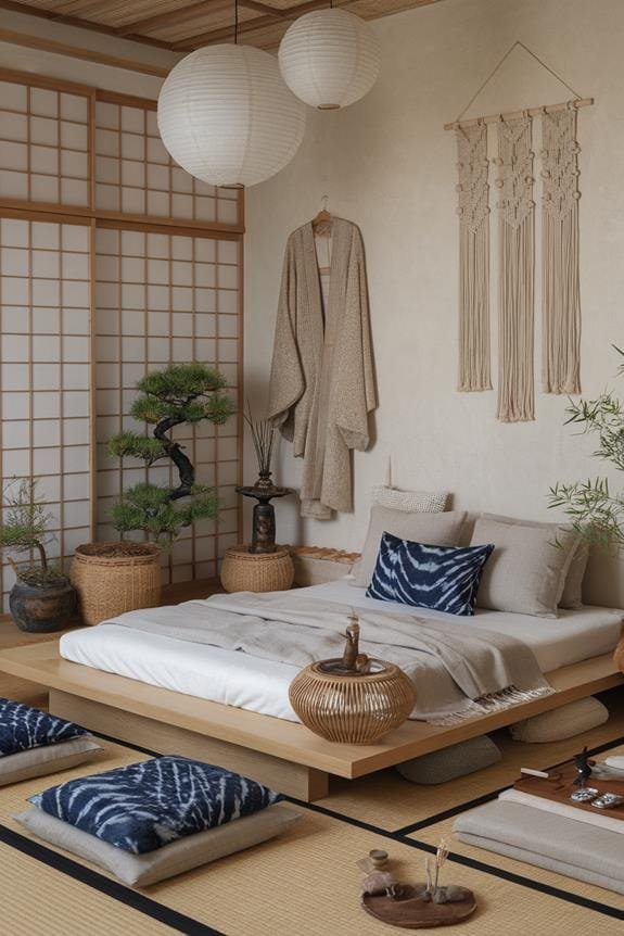 indigo dyed shibori pillows