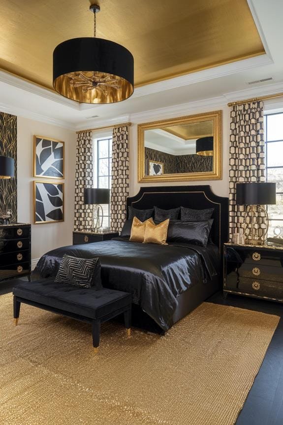 luxurious gold threaded area rug
