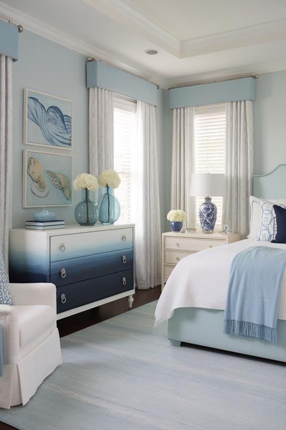 ombre blue dresser design