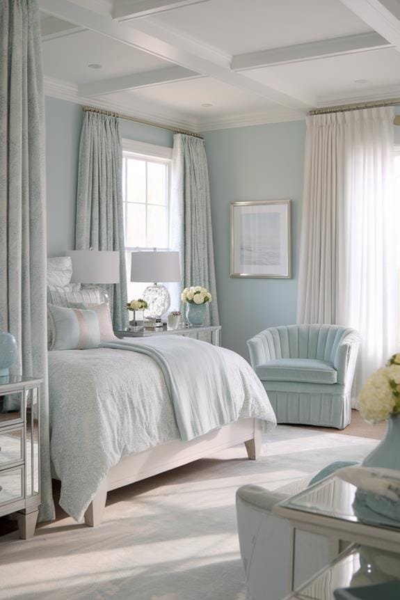 pale blue velvet chair