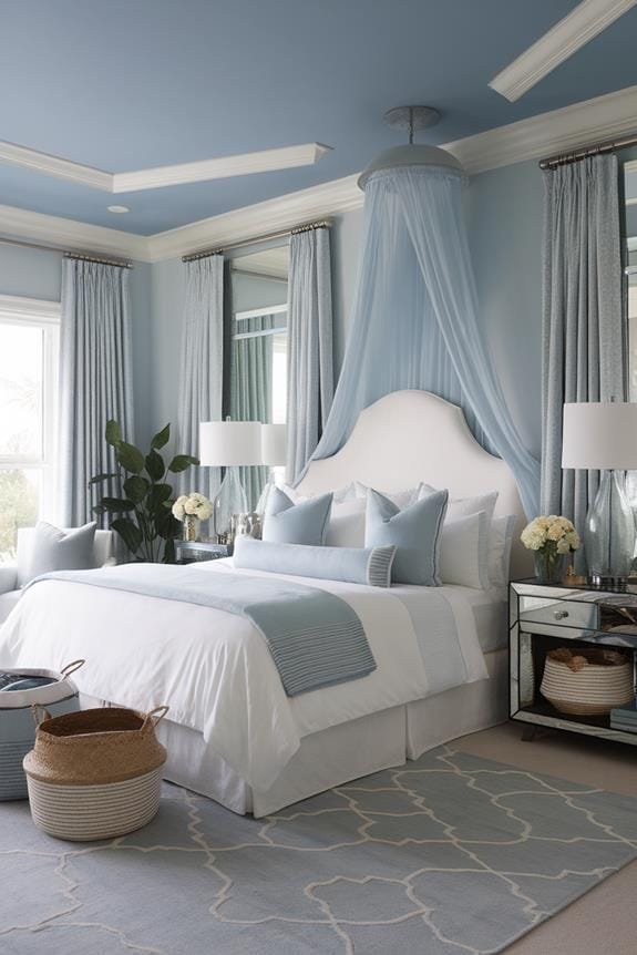 periwinkle blue ceiling design