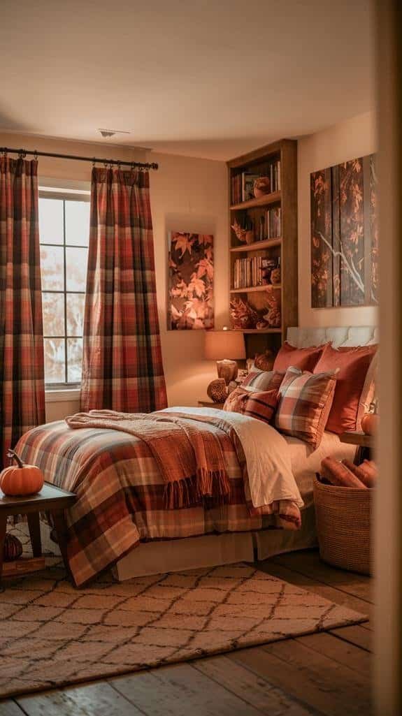 plaid flannel window curtains