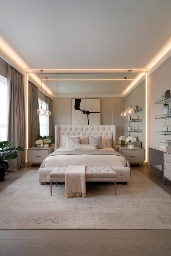 reflective wardrobe design feature