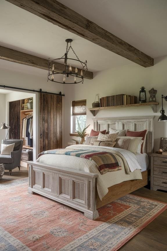rustic exposed ceiling beams