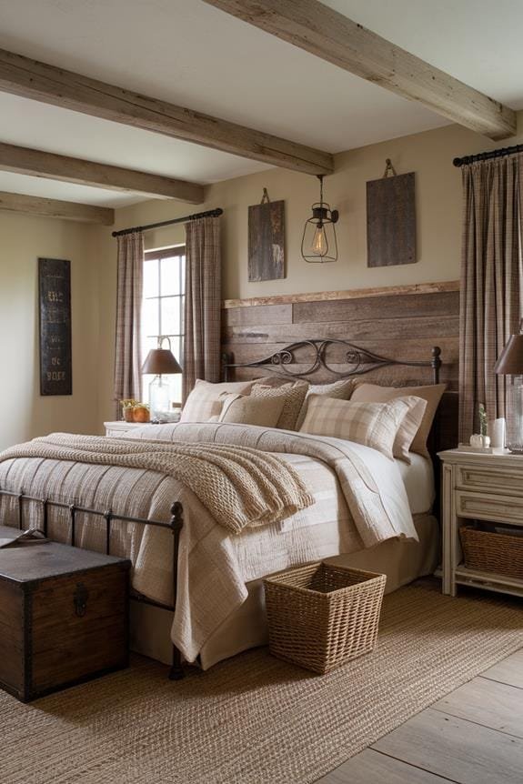 rustic reclaimed wood headboard