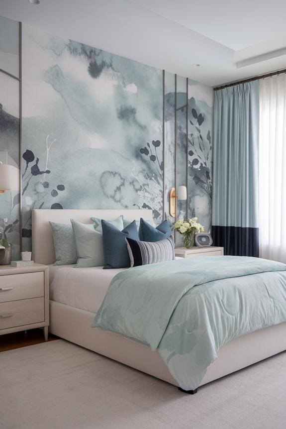 serene aqua art decor