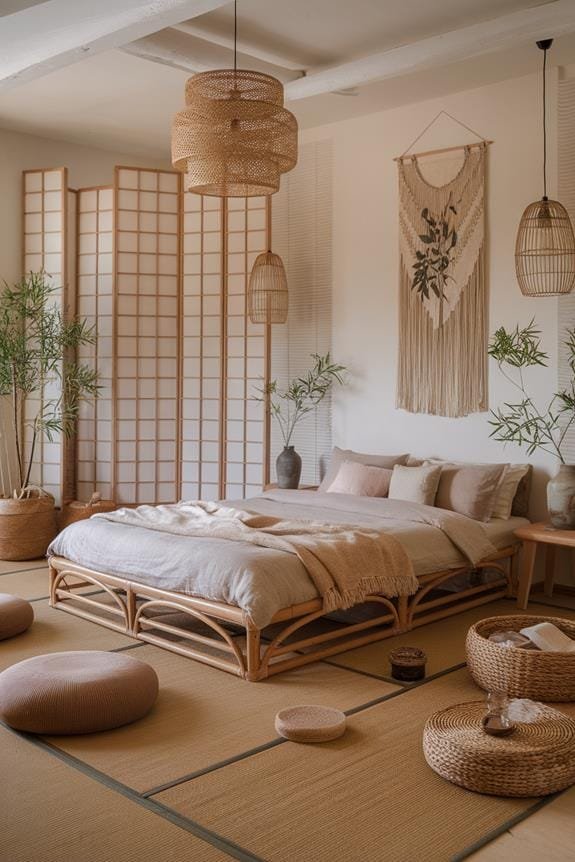 serene rattan bed frame