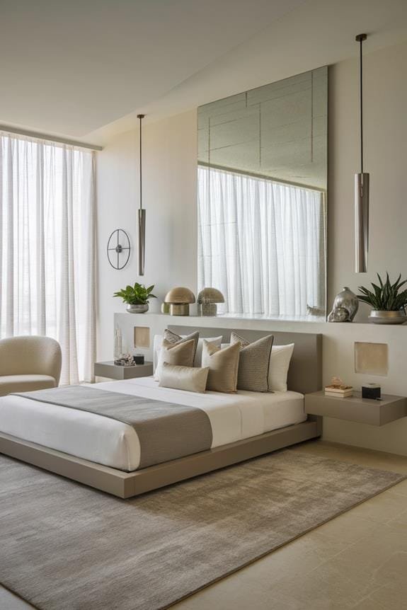 sleek floating nightstand design