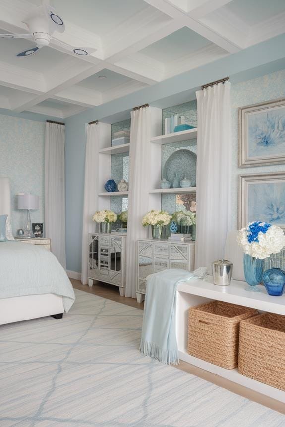 soft blue decorative wallpaper