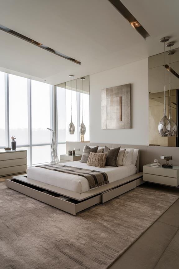 stylish storage bed design