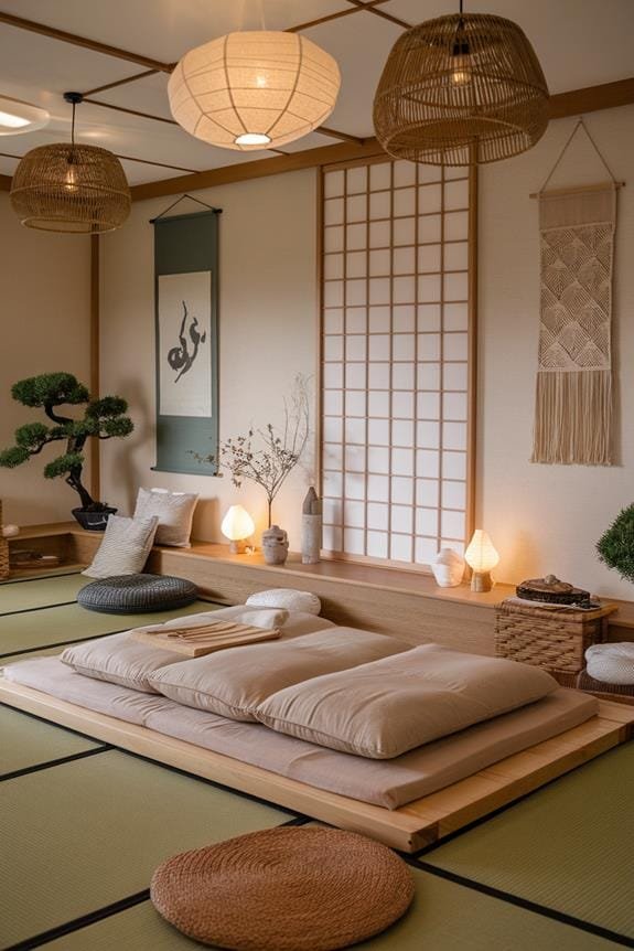 tatami mats with futon