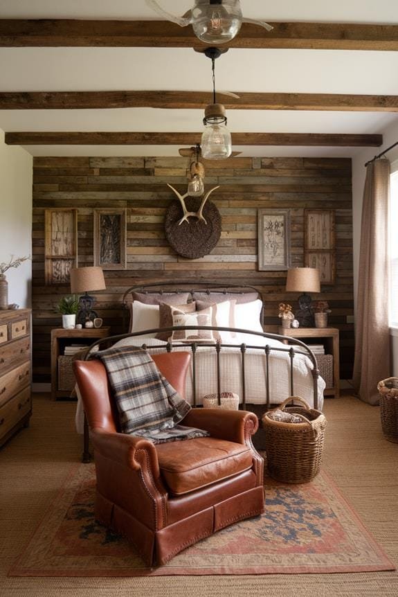 vintage distressed leather armchair