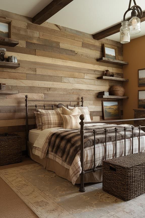 wooden plank accent wall