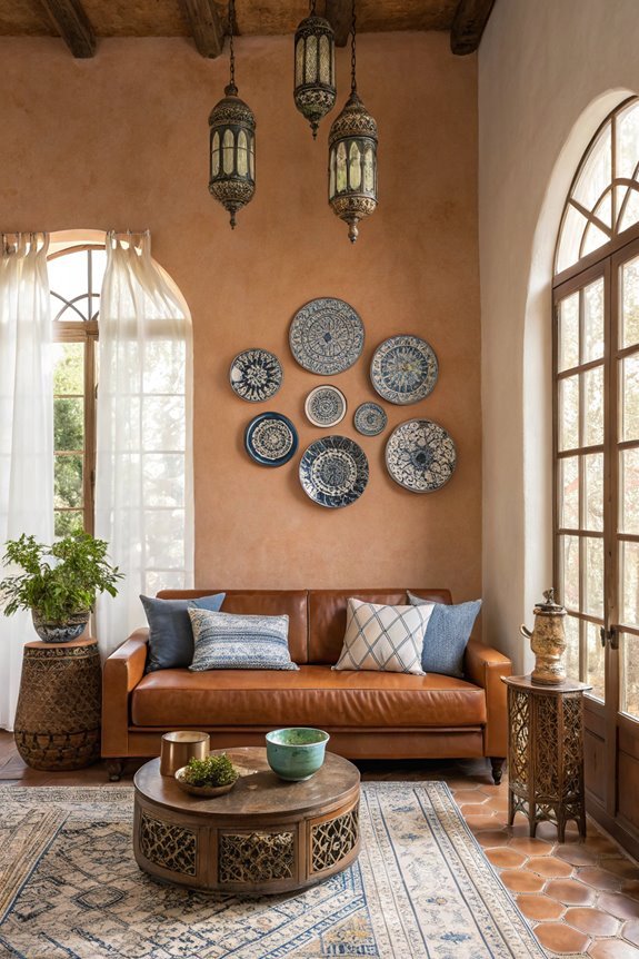artfully crafted ceramic plates