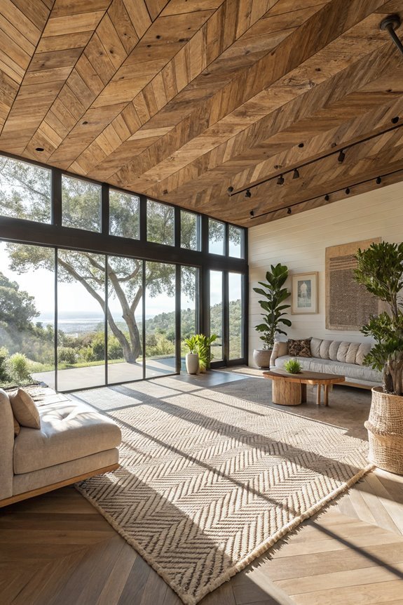 biophilic design ceiling planks