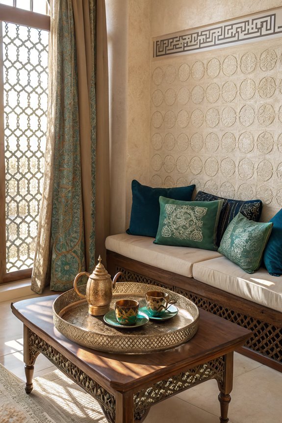 elegant copper tea trays