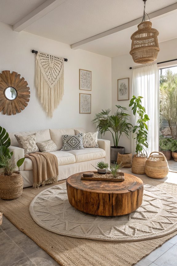 rustic wooden coffee table