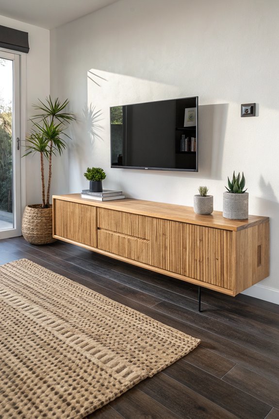 stylish bamboo media storage