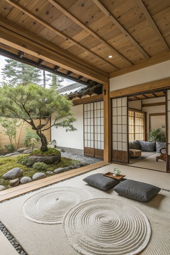tranquil outdoor meditation space