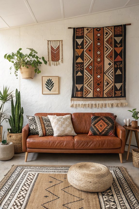 vibrant textile wall decor