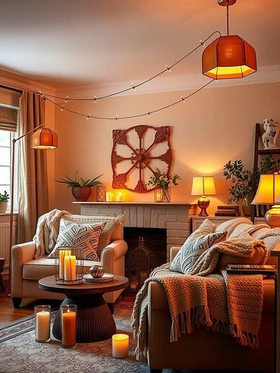 warm atmosphere and glow