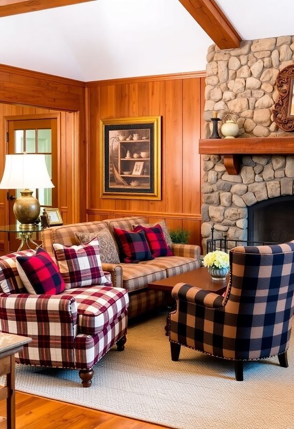 add plaid design elements