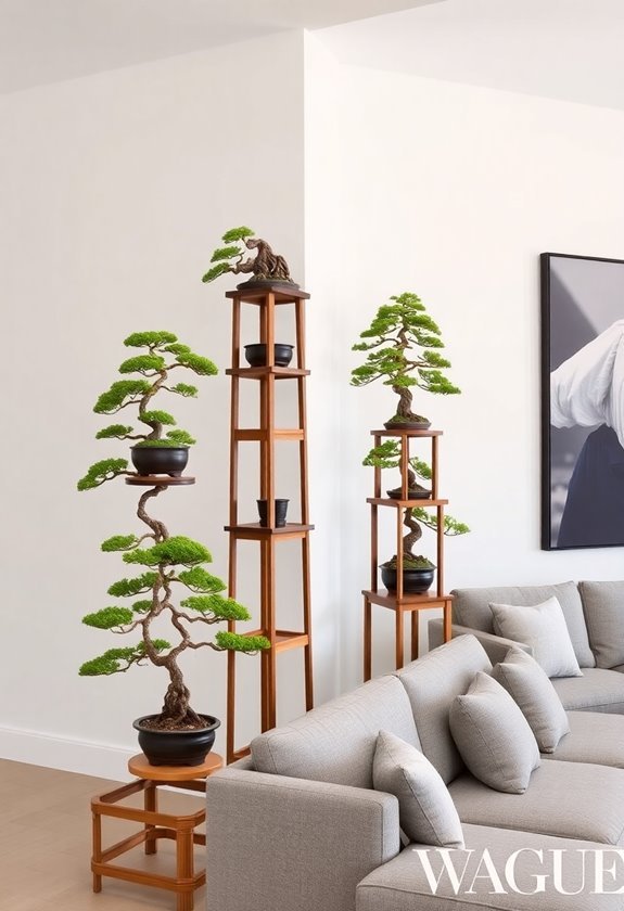 artful miniature tree displays