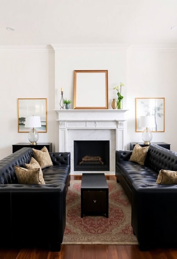 balanced fireplace design layout