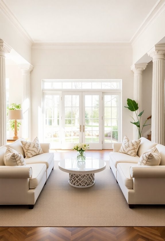 balanced furniture arrangement