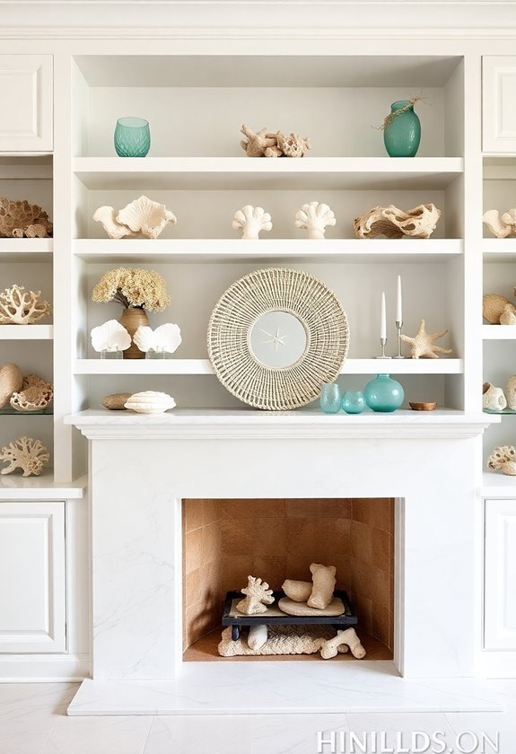 beach inspired custom shelving