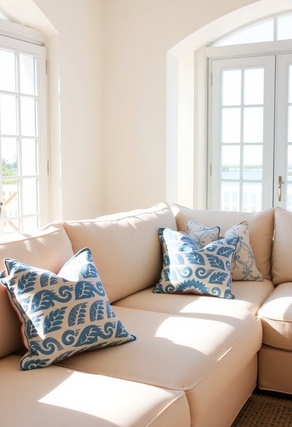 beach themed decorative cushions