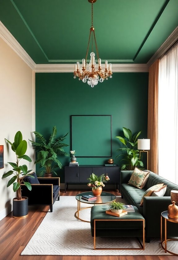 bold green interior design