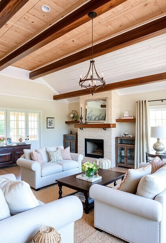 ceiling with shiplap design