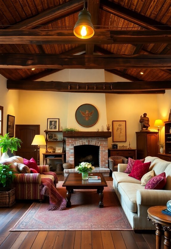 charming natural wood accents