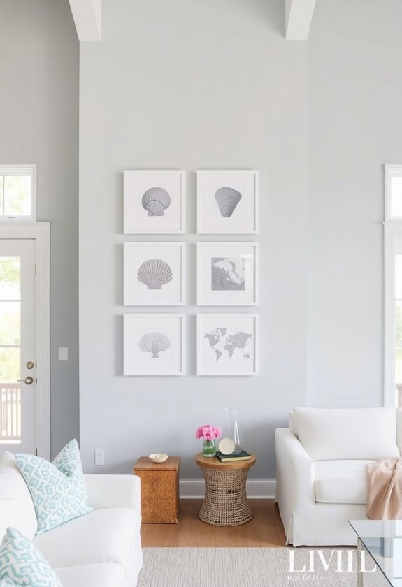 coastal inspired art displays