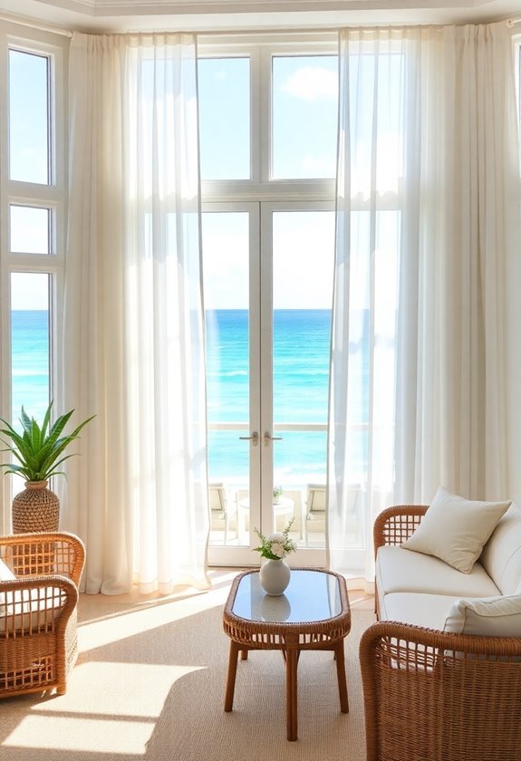 coastal inspired window decor