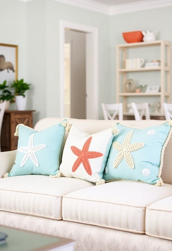 coastal themed decorative cushions