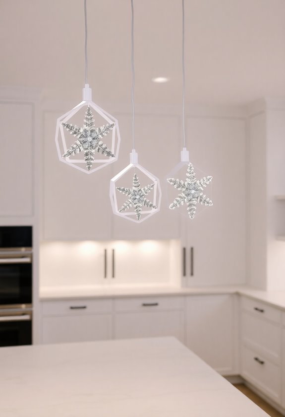 contemporary geometric holiday ornaments