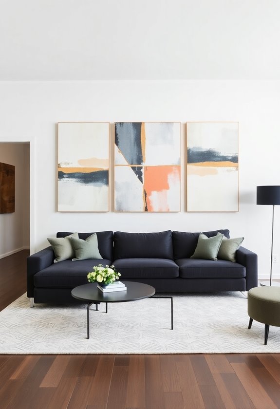 creative abstract artworks displayed